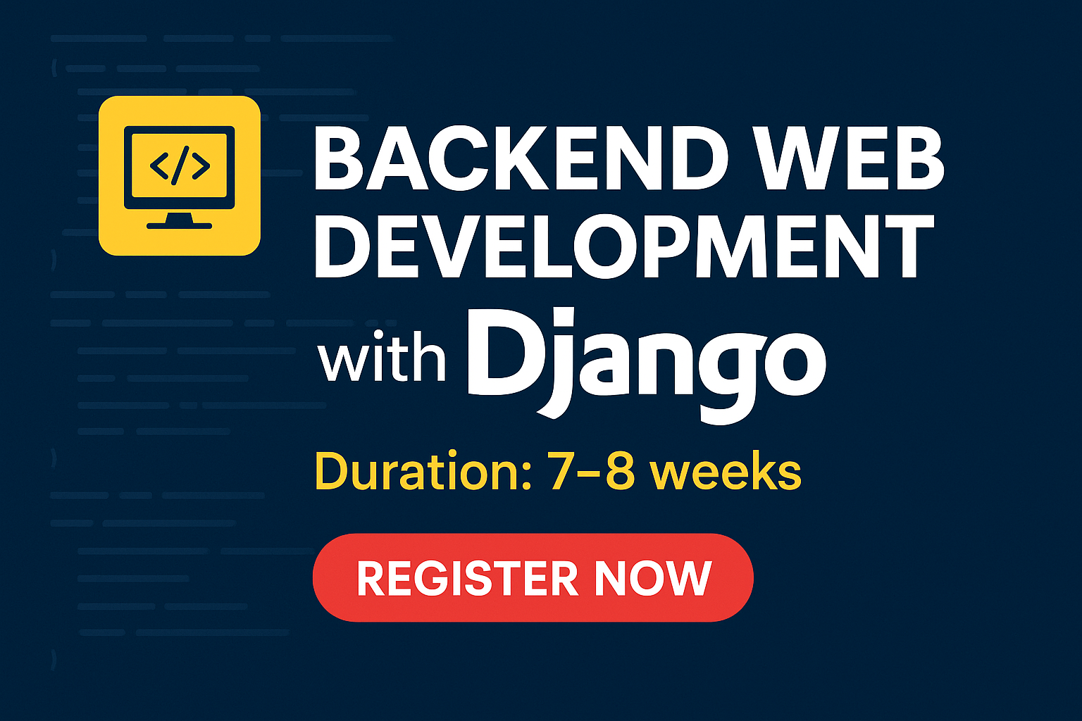 Backend Web Development with Django